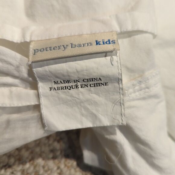 Pottery Barn Kids Twin Bed Skirt Dust Ruffle Pink Floral Flowers Embroidered - Picture 4 of 7